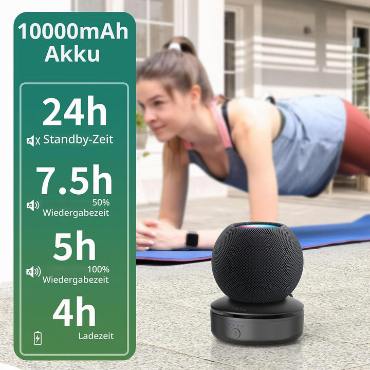 PlusAcc Akku Kompatibel mit HomePod Mini - Tragbare Ladestation Batterie Ständer Home Pod Mini Zubeh