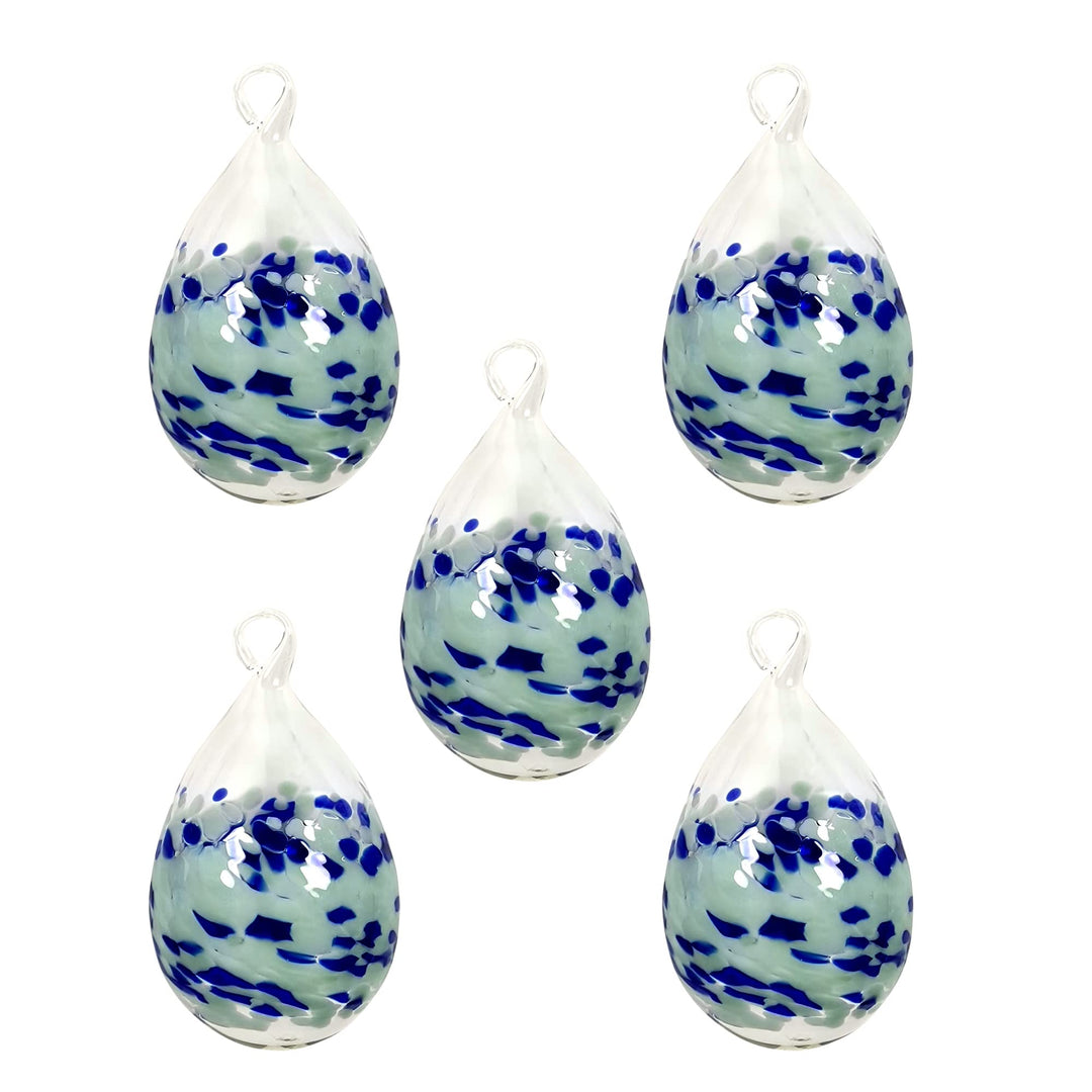 Lauschaer Glas Ostereier aus Glas mit Granulat Verschiedene Grössen und Sets mundgeblasen handgeform
