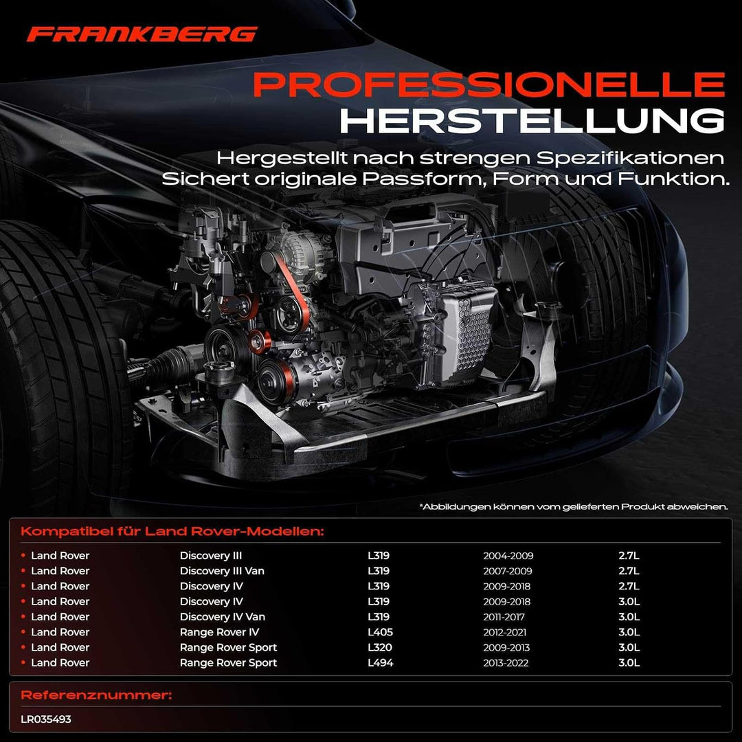 Frankberg Spannrolle Riemenspanner für Discovery III IV L319 LA R-a-n-g-e R-o-v-e-r IV L405 R-a-n-g-