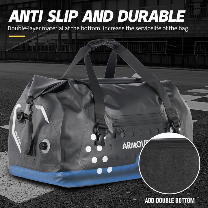 Motorrad-Trockentasche 75 L Grosse wasserdichte Reisetasche, Faltbare Reisetasche, Kofferraum-Sitzta