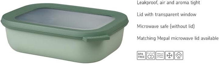 Mepal - Multi Bowl Cirqula Rectangular - Vorratsdose mit Deckel - Geeignet als Luftdichte Aufbewahru