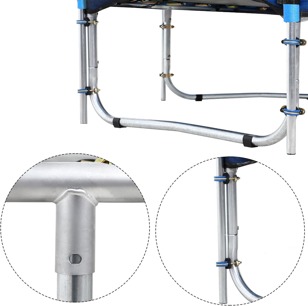 Monzana Trampolin Ø 244/305/366/426 cm Komplettset inkl. Sicherheitsnetz, Leiter, Randabdeckung & Zu