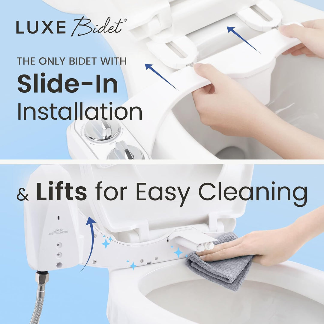LUXE Bidet NEO 120 Plus – Next-Generation Bidet WC-Sitz Befestigung mit innovativen EZ-Lift Scharnie