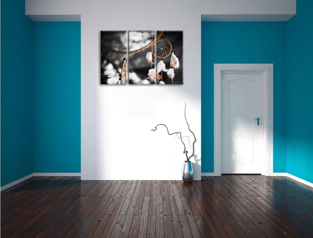 Pixxprint Traumfänger als Leinwandbild/Grösse: 3 Teilig (120x80 cm) cm/Wandbild/Kunstdruck/fertig be