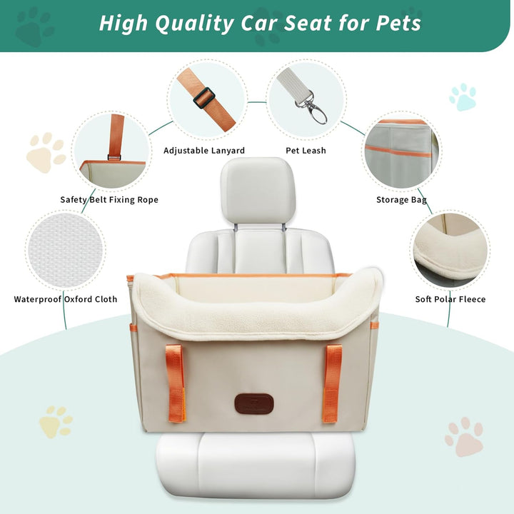 Hundesitz Auto, Hundekorb Auto RüCksitz, Wasserdicht, Faltbar mit Clip-On Sicherheitsleine, Hunde Au