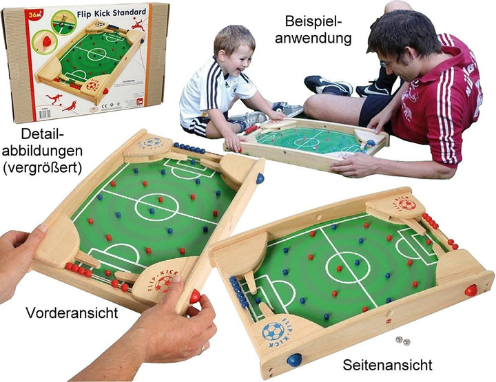 Bartl 101165 Flip Kick, 43 cm, Mischung aus Flipper und Kicker, für 2 Spieler Small, Small
