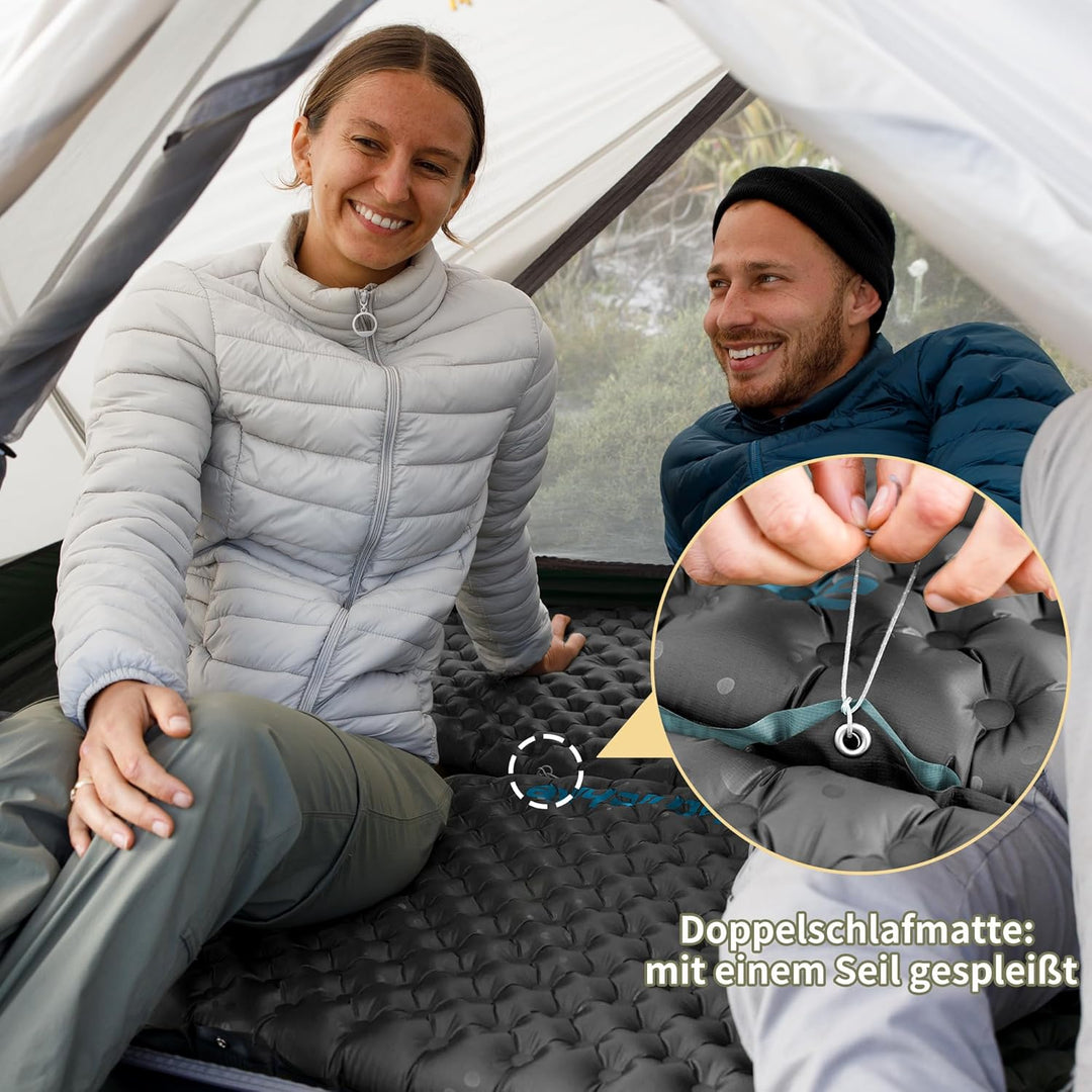 Naturehike 3,5R- Wert Camping Isomatte Ultralight 4 Jahreszeiten (-6℃) Selbstaufblasend mit aufblasb