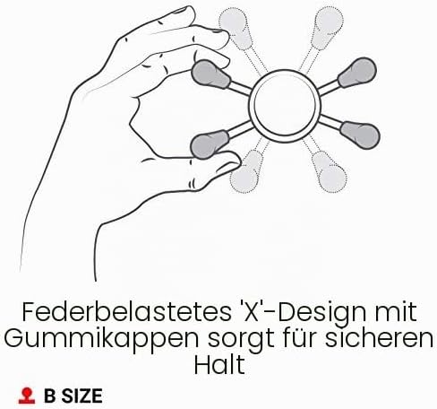 RAM Mounts Universal X-Grip Halteklammer für Smartphones mit 1-Zoll Kugel (RAM-HOL-UN7BU)