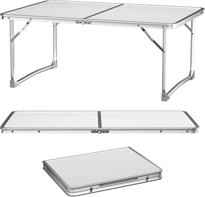 Bowose Klapptisch 60 x 40cm Aluminium Betttisch Frühstückstablett mit Füssen, Campingtisch 40KG Bela