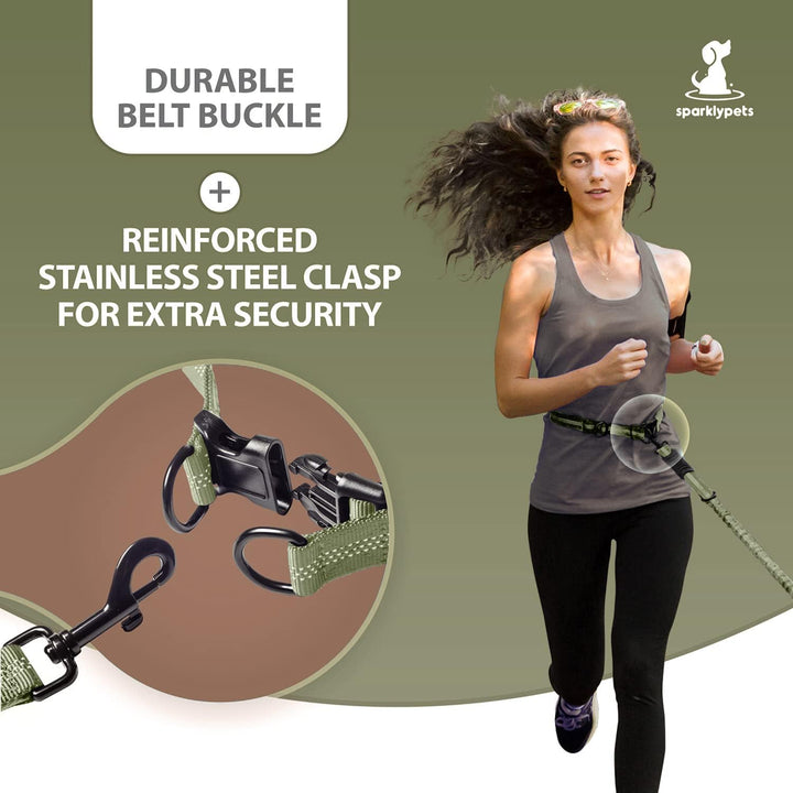 Joggingleine für Hunde zum Laufen, Joggen, Wandern | 2 in 1 Joggingleine und Normale Hundeleine für