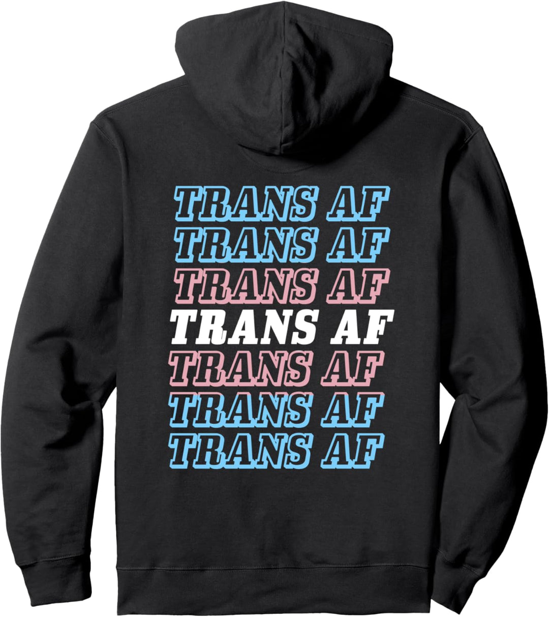 Trans AF LGBQ Outfit Transsexuelle Flagge CSD Pride Geschenk Pullover Hoodie