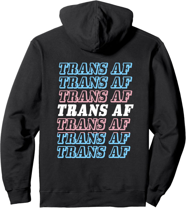 Trans AF LGBQ Outfit Transsexuelle Flagge CSD Pride Geschenk Pullover Hoodie