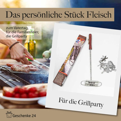 Geschenke 24 Grillbrandeisen mit Wechselbuchstaben zum Grillen | Perfektes Grill Zubehör | Mitbrings