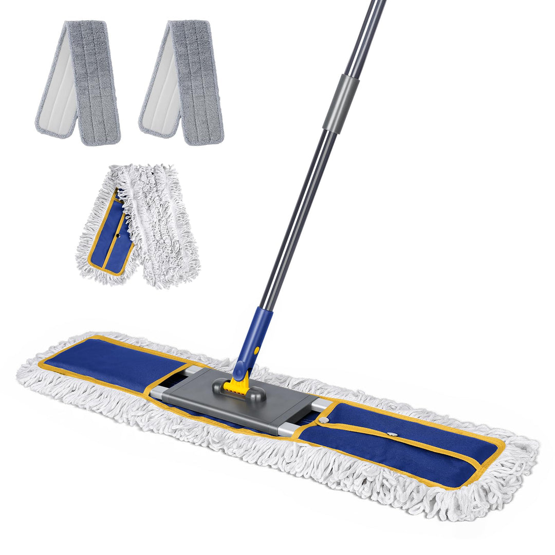 Masthome Wischmopp, Bodenwischer Set mit 4 Wischpads, Mikrofaser Wischmop, Chenille Bodenwischer mit
