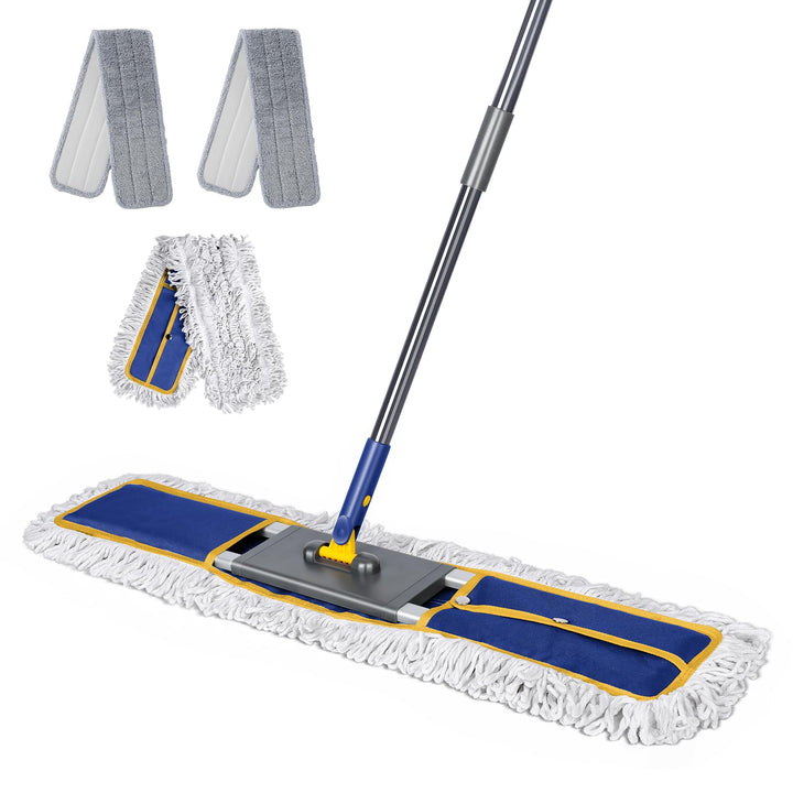 Masthome Wischmopp, Bodenwischer Set mit 4 Wischpads, Mikrofaser Wischmop, Chenille Bodenwischer mit