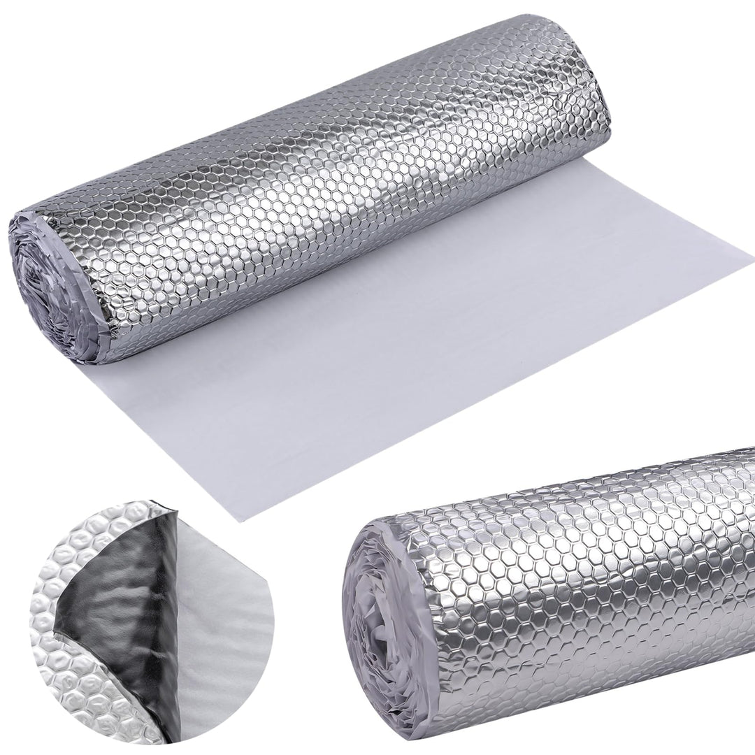 Alubutyl 2.0 mm x 50 cm x 4 m = 2 m² Selbstklebende Alubutyl Anti Dröhn Dämmmatte, Auto Dämmung, Fah