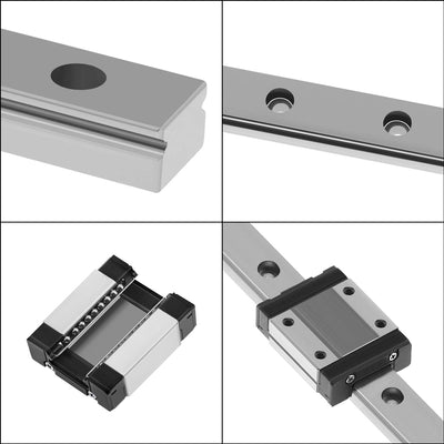 Twotrees MGN9C Mini Linearführungen, Linear Schiebe Gide mit 1 Carriage Block Linearführungen für DI