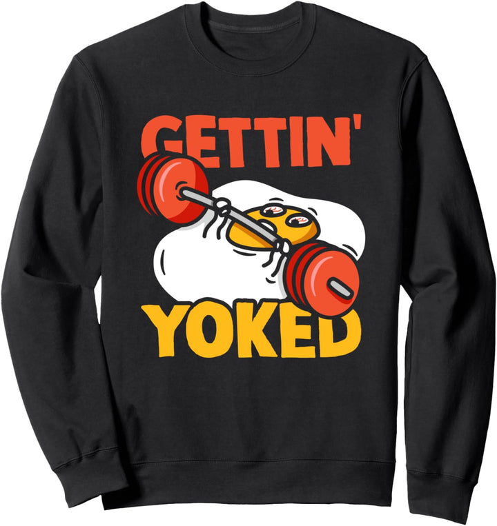 Weightlifter Getting Yoked Training Lustig Bodybuilding Gym Sweatshirt