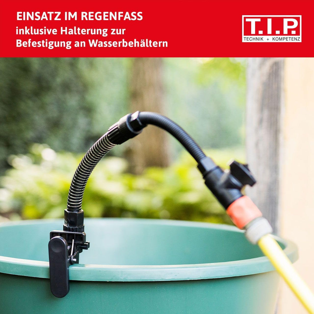 T.I.P. Tauchpumpe - Regenfasspumpe (2.700 l/h Fördermenge, mit Durchflussmengenregler, 13 m Förderhö