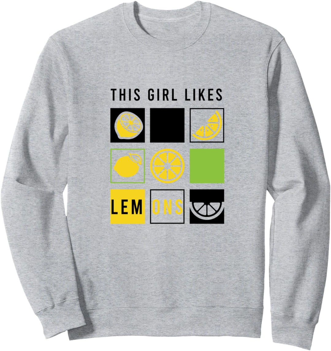 Mädchen mag Sommer Zitrone Zitrusfrüchte Sweatshirt