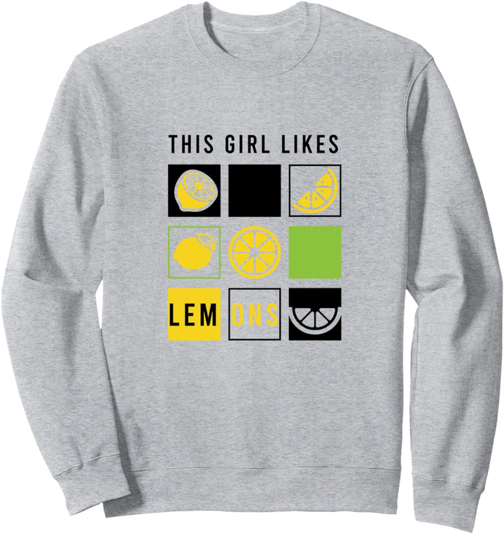 Mädchen mag Sommer Zitrone Zitrusfrüchte Sweatshirt
