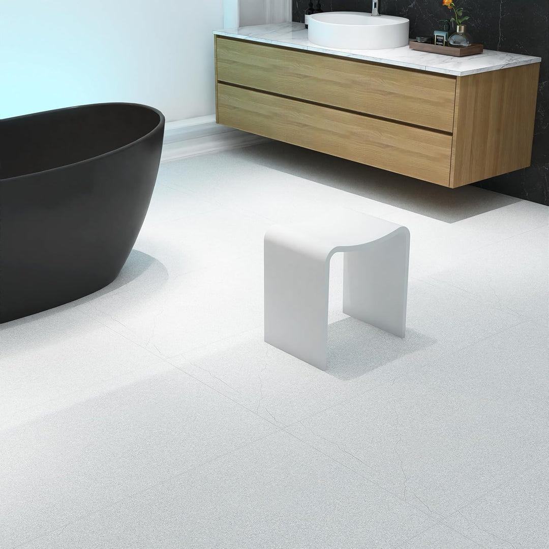 Duschhocker Modern Duschstuhl für Senioren 150 kg, Rutschfester Badhocker luxuriöser Kunststein Bade