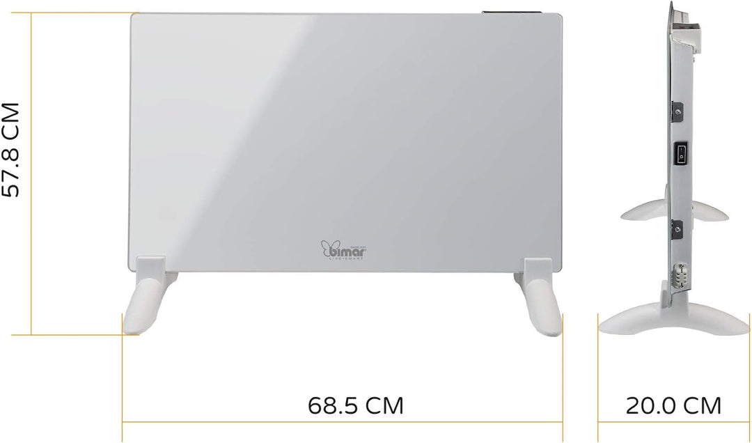 Bimar HC508 Elektroheizung, Konvektor-Heizung, Mobile Elektroheizung Energiesparend, Schlanke, Leise