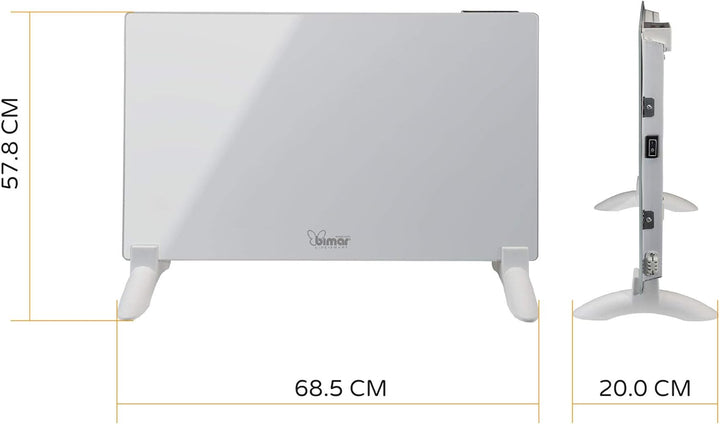 Bimar HC508 Elektroheizung, Konvektor-Heizung, Mobile Elektroheizung Energiesparend, Schlanke, Leise