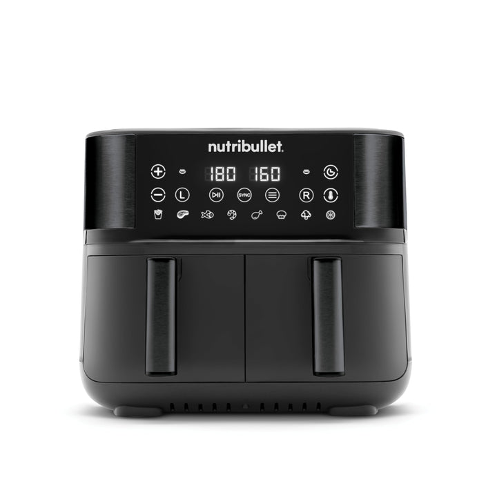 nutribullet Doppelschubladen-Luftfritteuse 8L mit grosser Auswahl an Kochmodi, digitaler LED-Touchsc