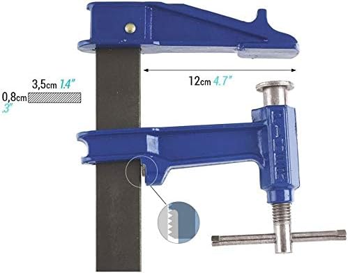 Piher Schraubzwinge Modell F 80cm Arbeitslänge 80 cm, 80 cm