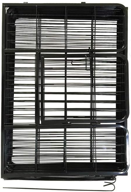 petigi Welpenauslauf XL, 8-teilig, Element-Mass: 60x80 cm, pulverbeschichteter Stahl, Welpenlaufstal