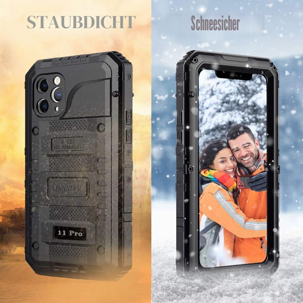 Beeasy für iPhone 11 Pro Hülle (5,8") Wasserdicht Outdoor, Stossfest Panzerhülle Militär 360 Grad Sc
