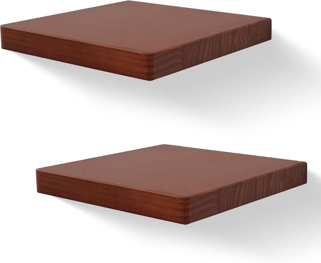 MITREL 20,3X20,3CM Quadratische Schwebende Holzregale, Mini-Wandregal Im Kompakten Stil FüR Kleine G
