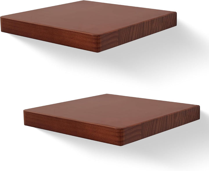 MITREL 20,3X20,3CM Quadratische Schwebende Holzregale, Mini-Wandregal Im Kompakten Stil FüR Kleine G