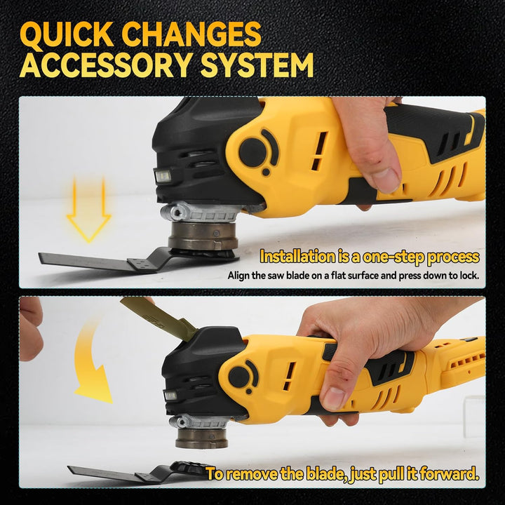 Kabellose oszillierende Multifunktionswerkzeuge kompatibel mit Dewalt 20 V Akku, 300 W bürstenloses