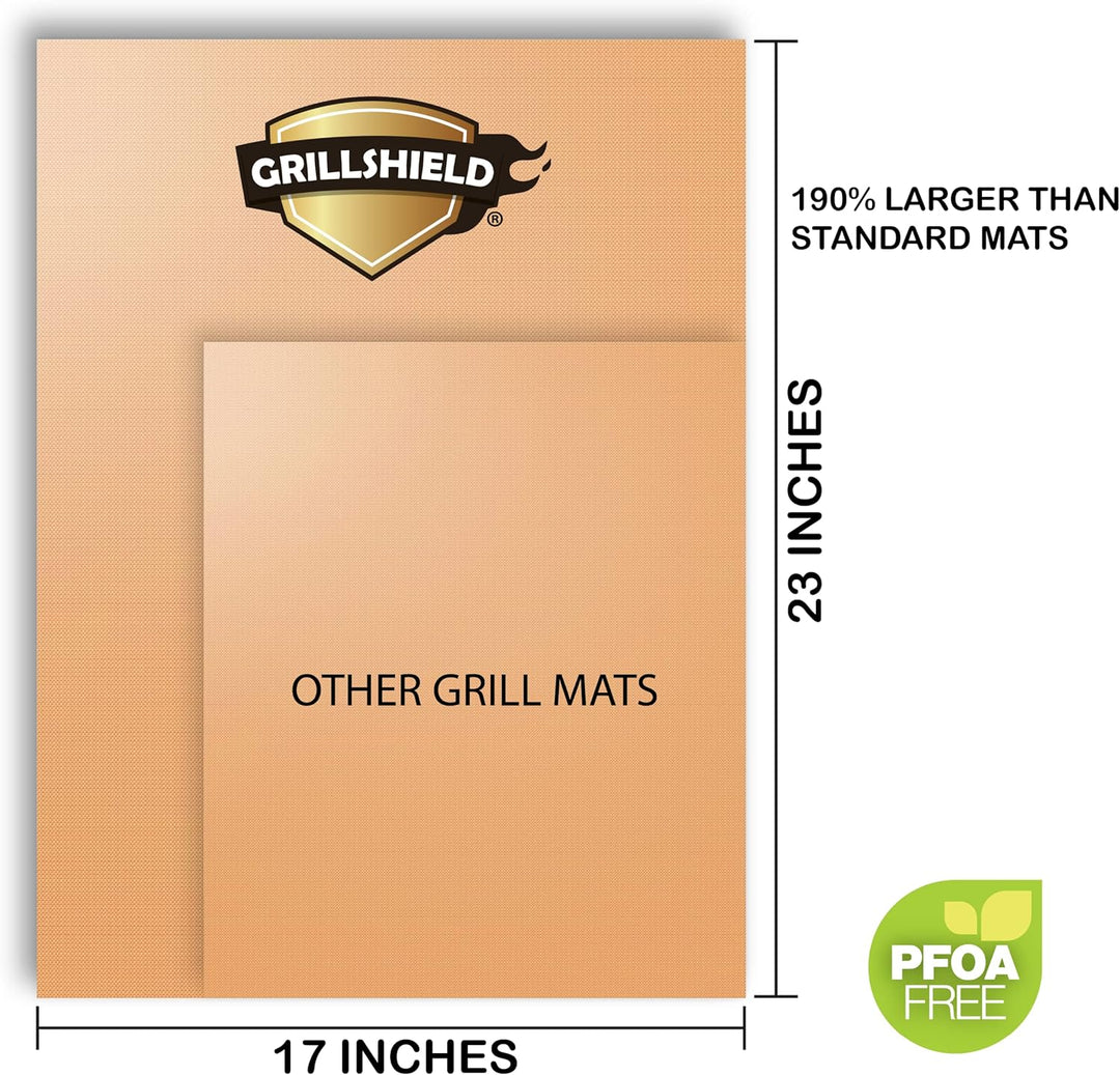 2 extra grosse Kupfer-Grill- und Backmatten – Bestes Geschenk – 43,2 x 58,4 cm Antihaft-Matten zum G