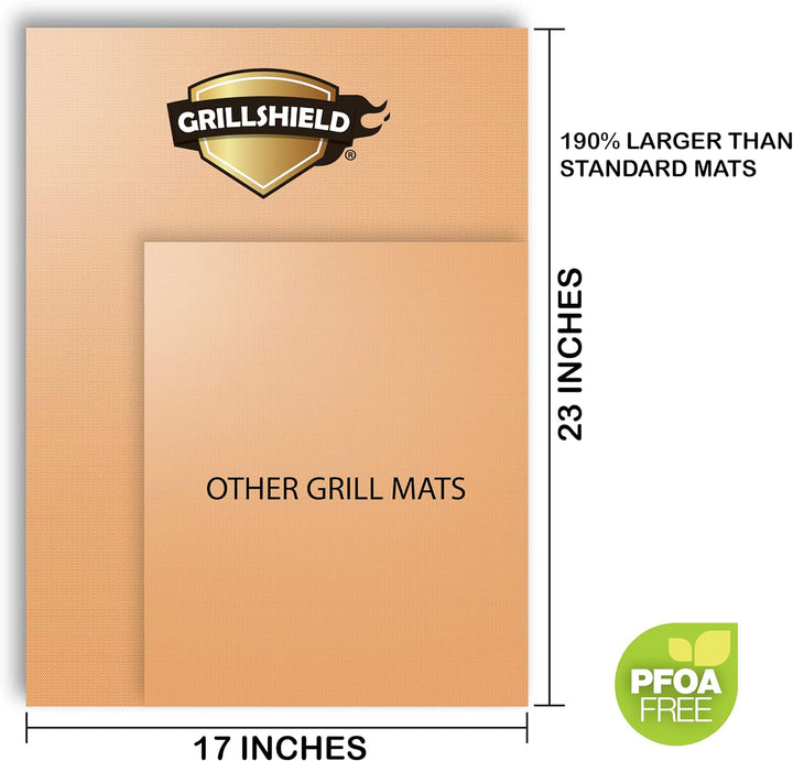 2 extra grosse Kupfer-Grill- und Backmatten – Bestes Geschenk – 43,2 x 58,4 cm Antihaft-Matten zum G