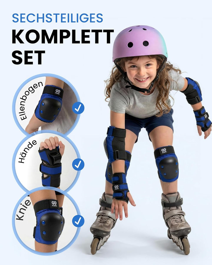 99FLIPS Protektoren Kinder Knieschoner Kinder 3 Jahre - Schoner Inliner Set - Schutzausrüstung - Kni