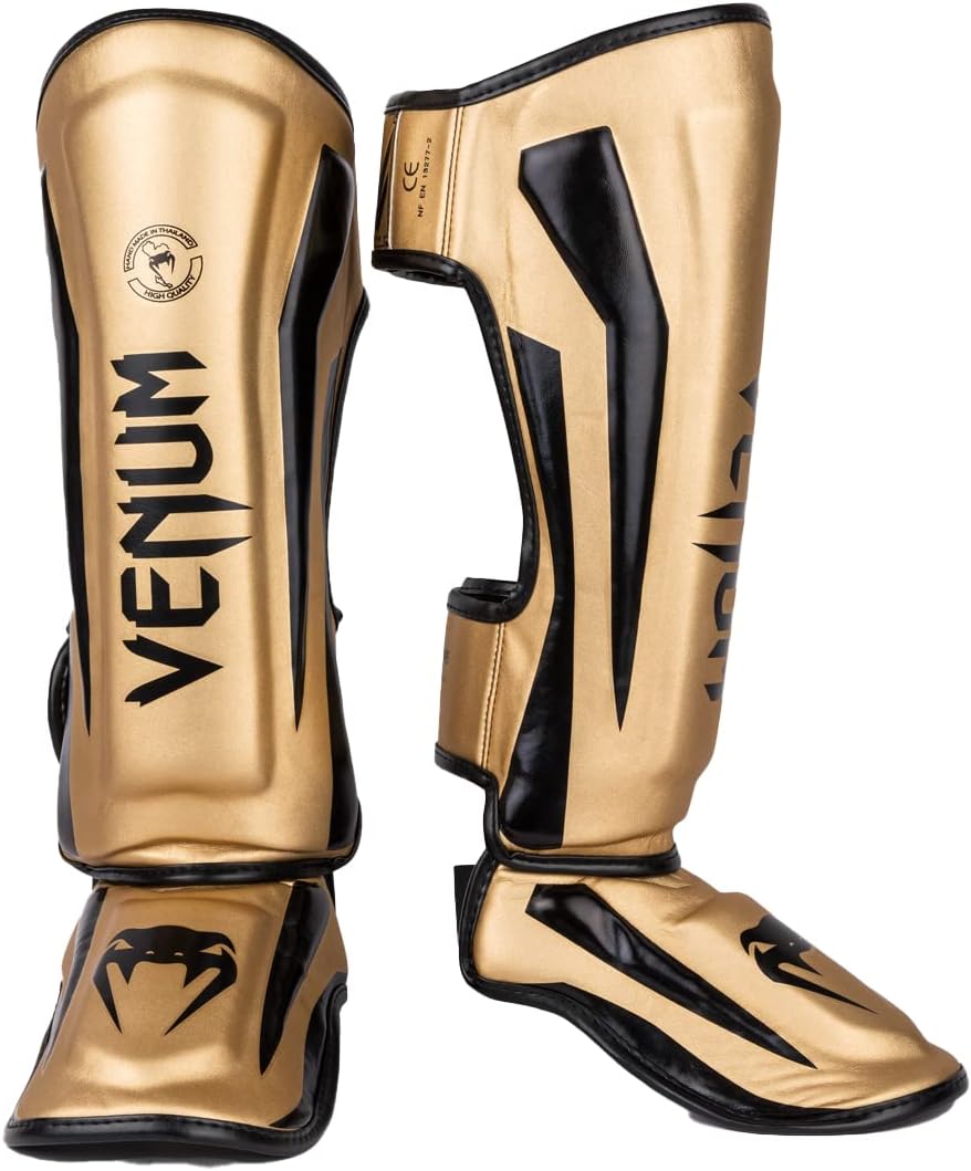 Venum Elite Boxen Schienbeinschutz M Gold/Schwarz, M Gold/Schwarz
