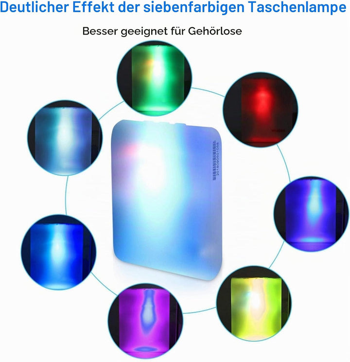 Drahtlose Türklingel 7-Farben-LED-Blitzknopf Türklingel IP44 Regensicheres Türklingel-Kit mit 32 Mel