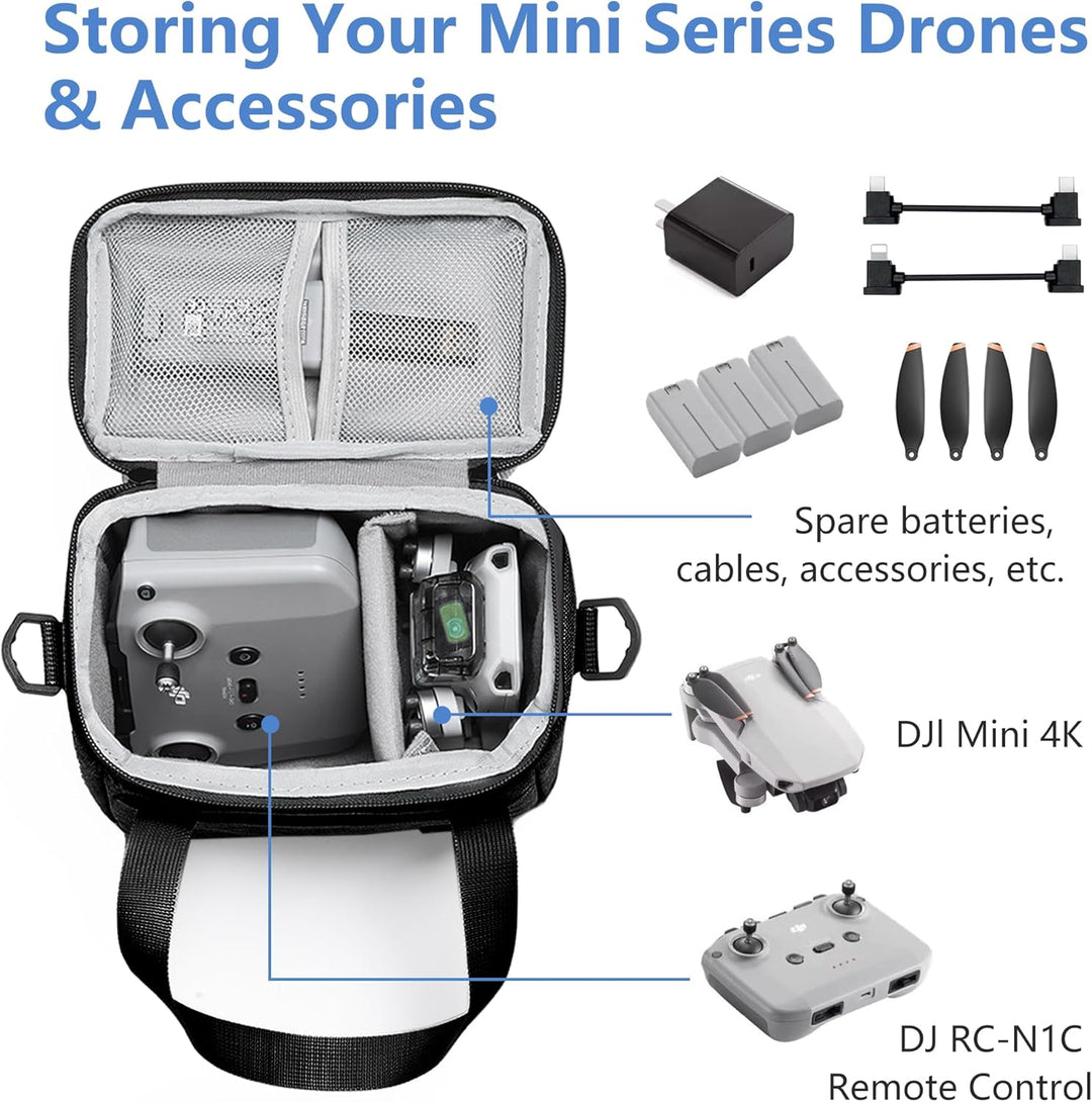 DJI Mini 4K/4/2 SE Aufbewahrungstasche, Tragbare Schultertasche für Drohnen- und Controller-Zubehör,