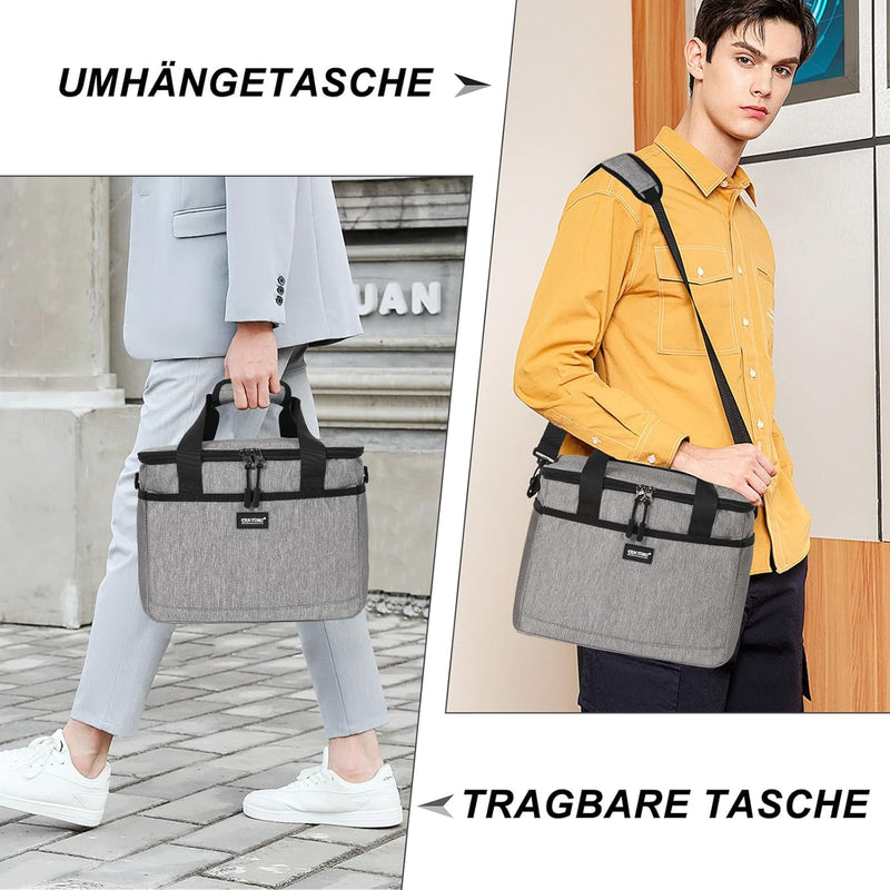 CALIYO Kühltasche,Lunchtasche, Kühltasche Faltbar für Männer Frauen Isolierte Tasche mit Reissversch