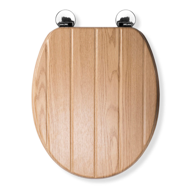 Croydex WL602176H Flexi-Fix Geneva Always Fits Never Slips antibakterieller WC-Sitz, Holz, Feder und