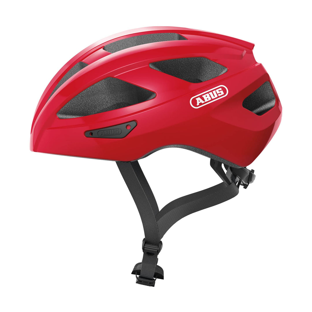 ABUS Rennradhelm Macator - sportiver Fahrradhelm für Einsteiger - auch für Zopfträger/-innen - für D