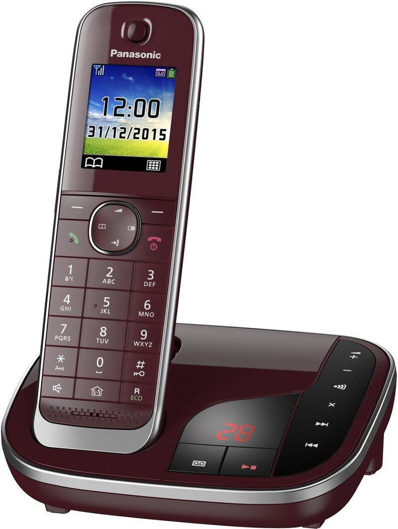 Panasonic KX-TGJ320GR Familien-Telefon mit Anrufbeantworter (schnurloses Telefon, strahlungsarm, Anr