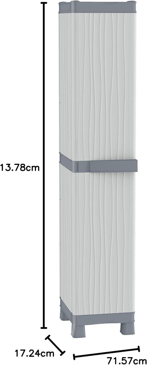 Terry, Base 2350 RUW, Schrank mit einer Tür und 4 Einlegeböden, für innen und aussen - 35x43,8x181,8