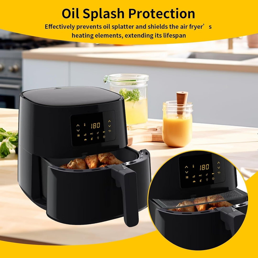 2 Stück Spritzschutz für Cosori Airfryer Heissluftfritteuse Zubehör für TurboBlaze CP158 5,5L 6,0L 6