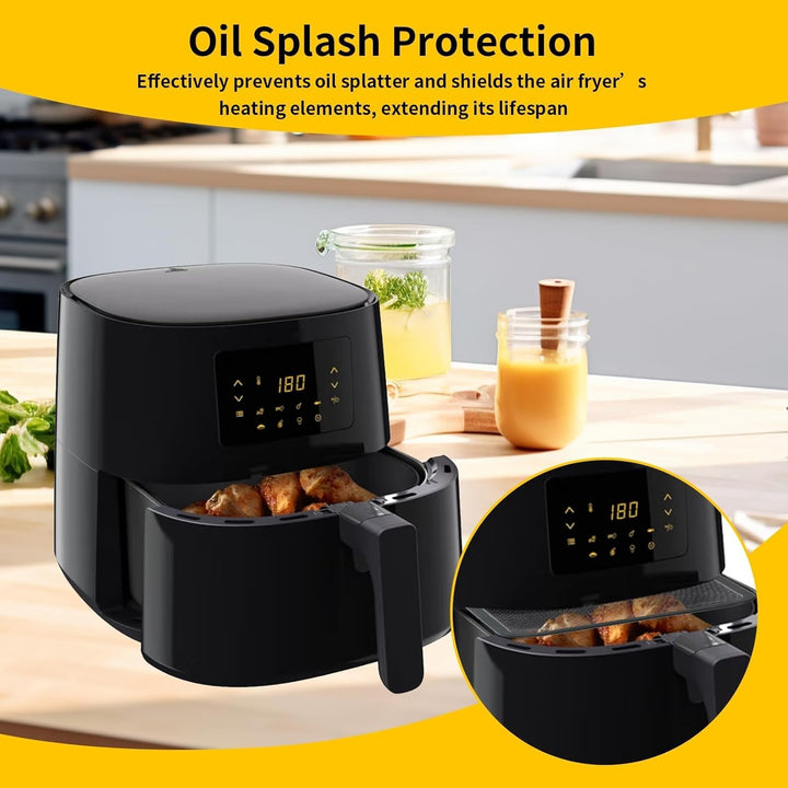 2 Stück Spritzschutz für Cosori Airfryer Heissluftfritteuse Zubehör für TurboBlaze CP158 5,5L 6,0L 6