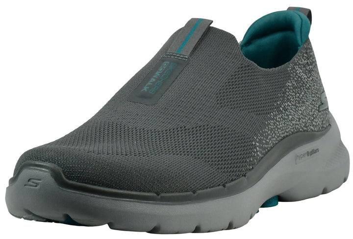 Skechers Herren Go Walk 6 Sneaker 42.5 EU X-Weit Schwarz, 42.5 EU X-Weit Schwarz