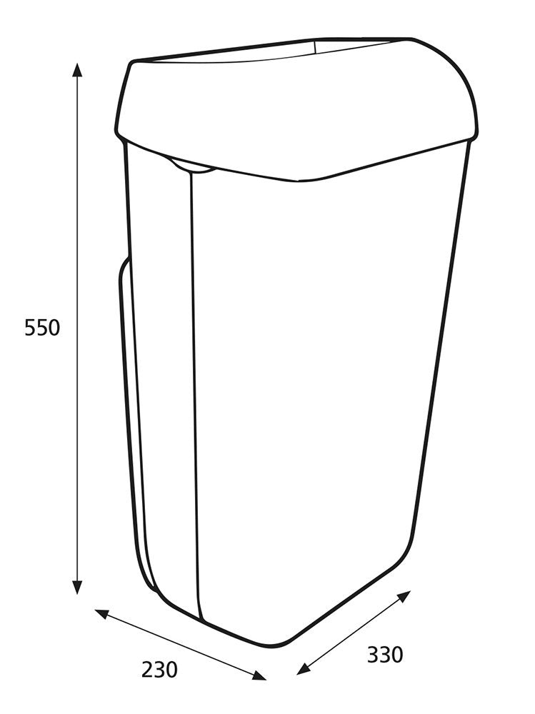 Katrin 91899 Abfallbehälter, 25 L, Weiss (2-er Pack)
